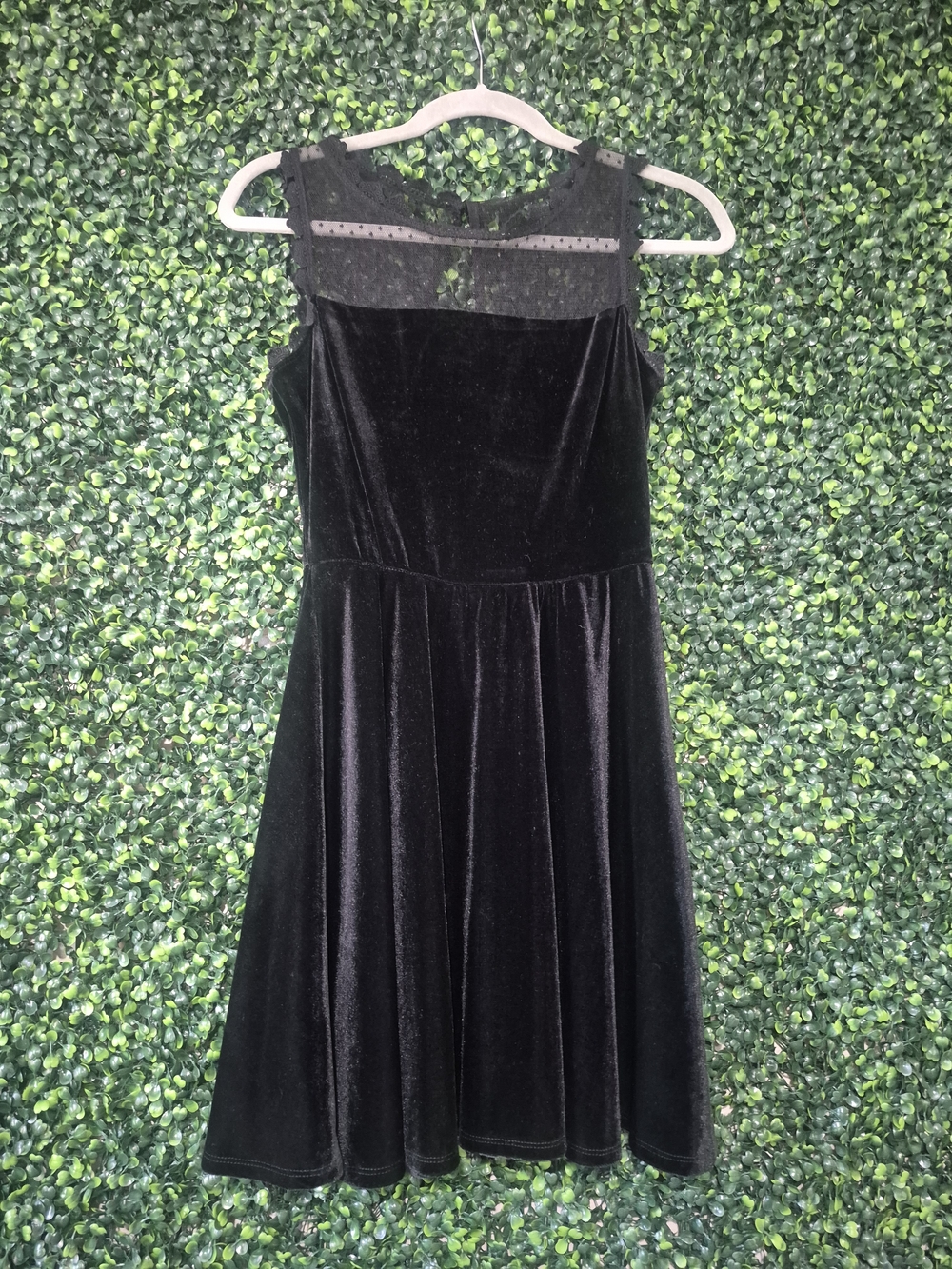 Girls' Black Velvet Party Dress